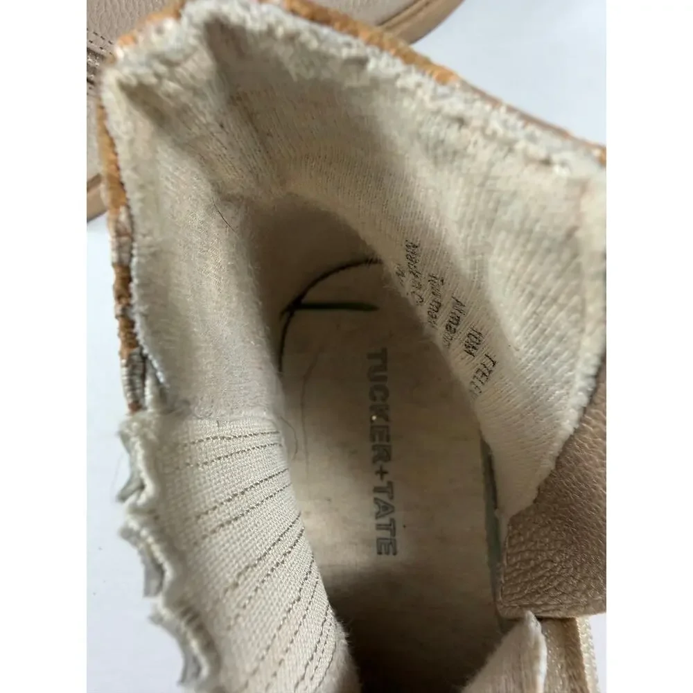 Tucker + Tate Metallic Gold Rainbow Chelsea Boots Girls Size 11